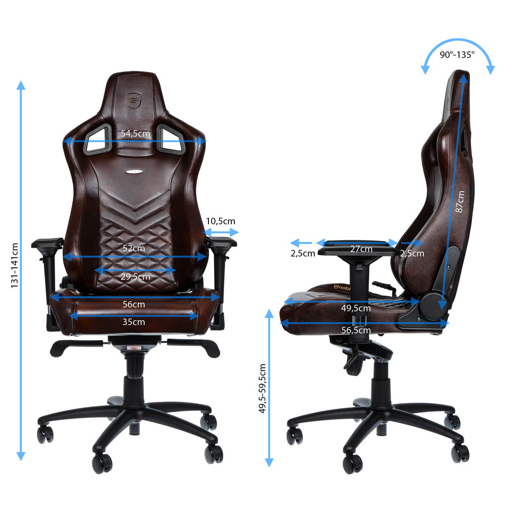 Real Leather Noblechairs Icon Dimensions Noblechairs ICON Gaming