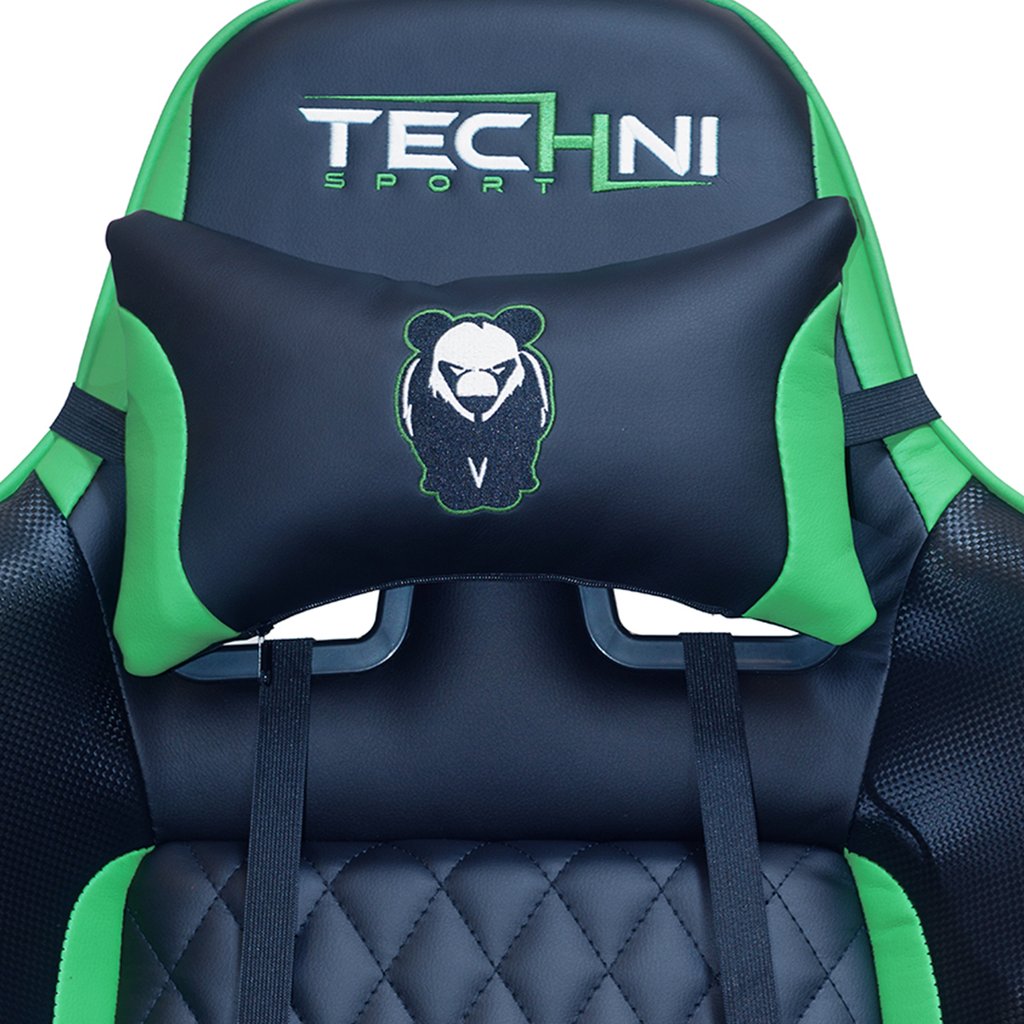 Techni Sport Pnda Green Gaming Chair
